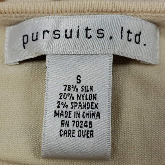 PURSUITS, Ltd. Silk Blend Embellished NWT Sweater NWT - Picture 11 of 15